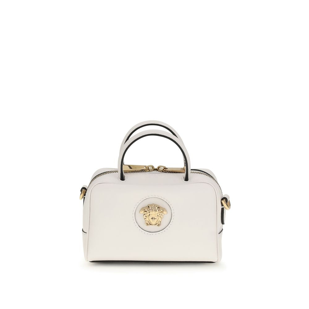 Versace White Calf Leather Bos Taurus Handbag