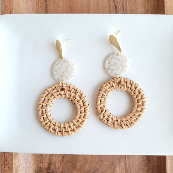 LANNA RATTAN EARRINGS