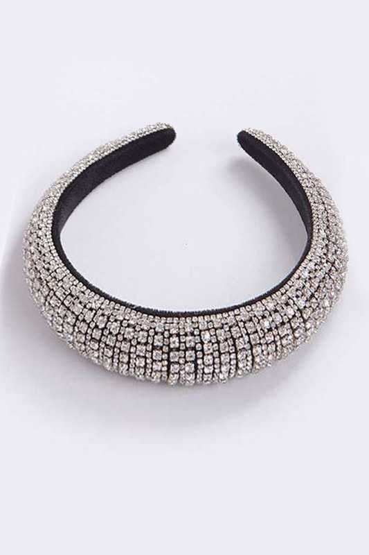 PUFFY RHINESTONE STATEMENT HEADBAND