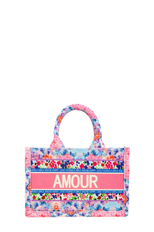 AMOUR FLOWER SMALL TOTE BAG