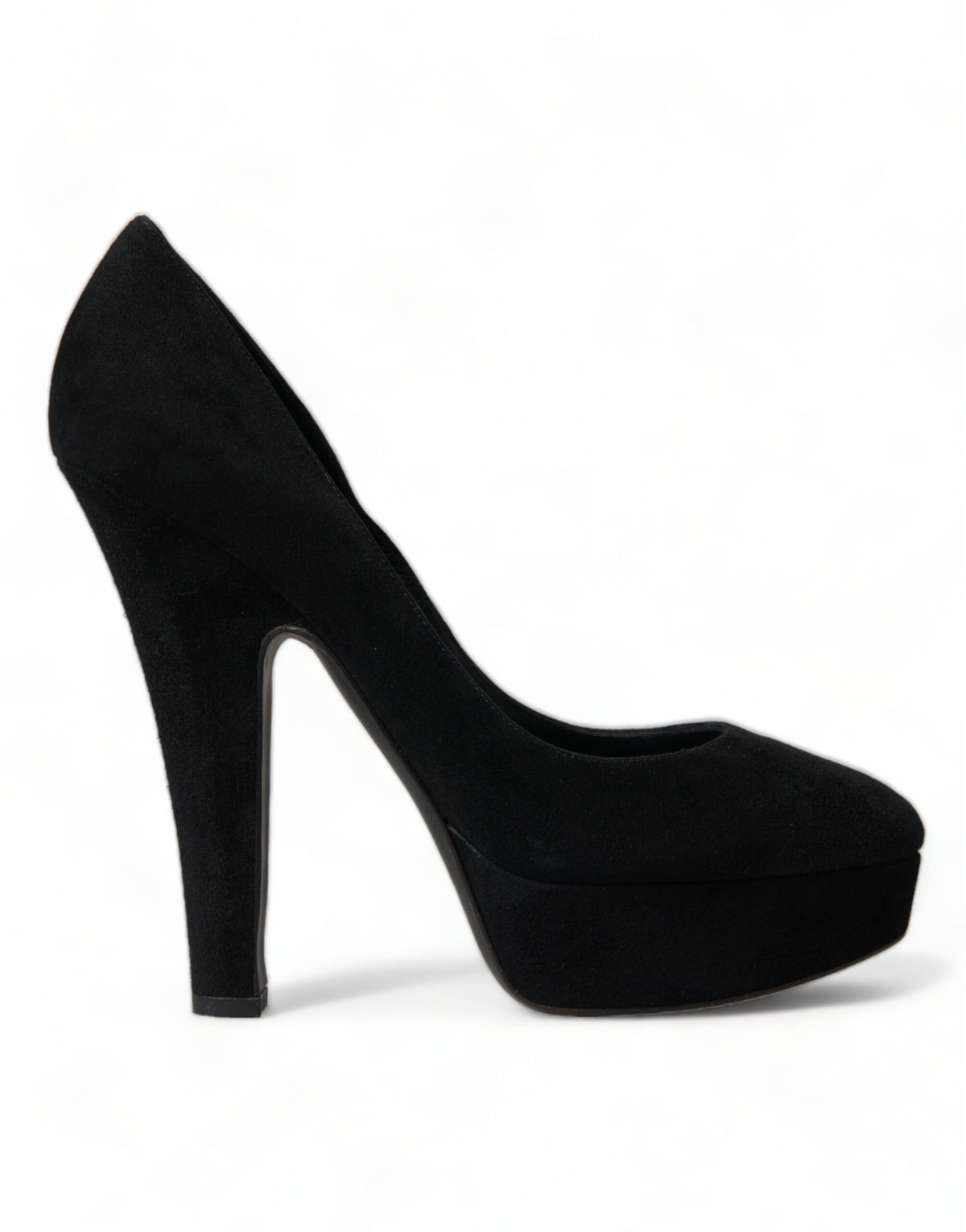 Dolce & Gabbana Black Suede Heeled Pumps Sophistication