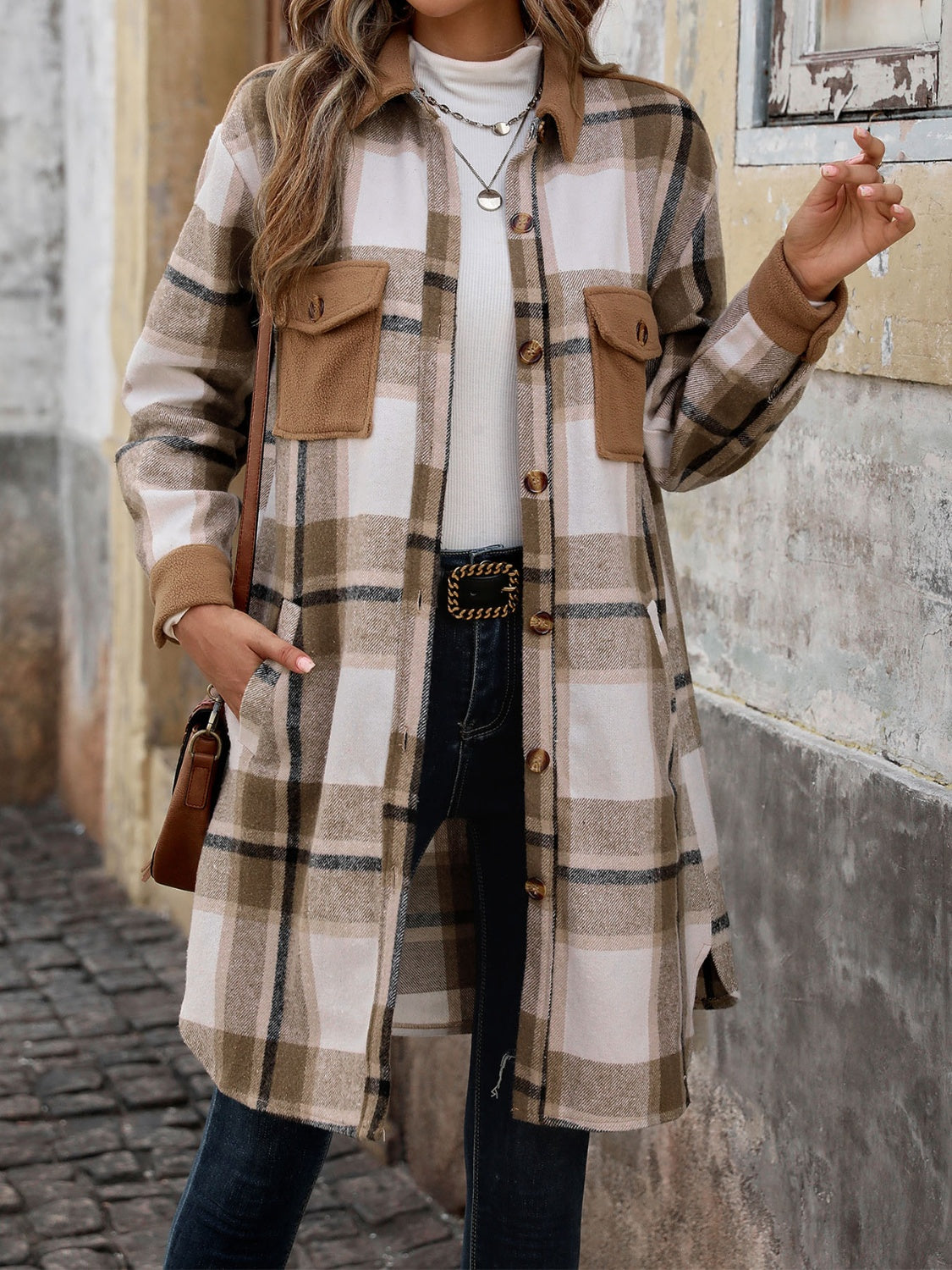 MARIGOLD PLAID COAT