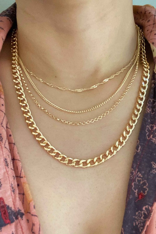 QUAD CHAIN LINK NECKLACE